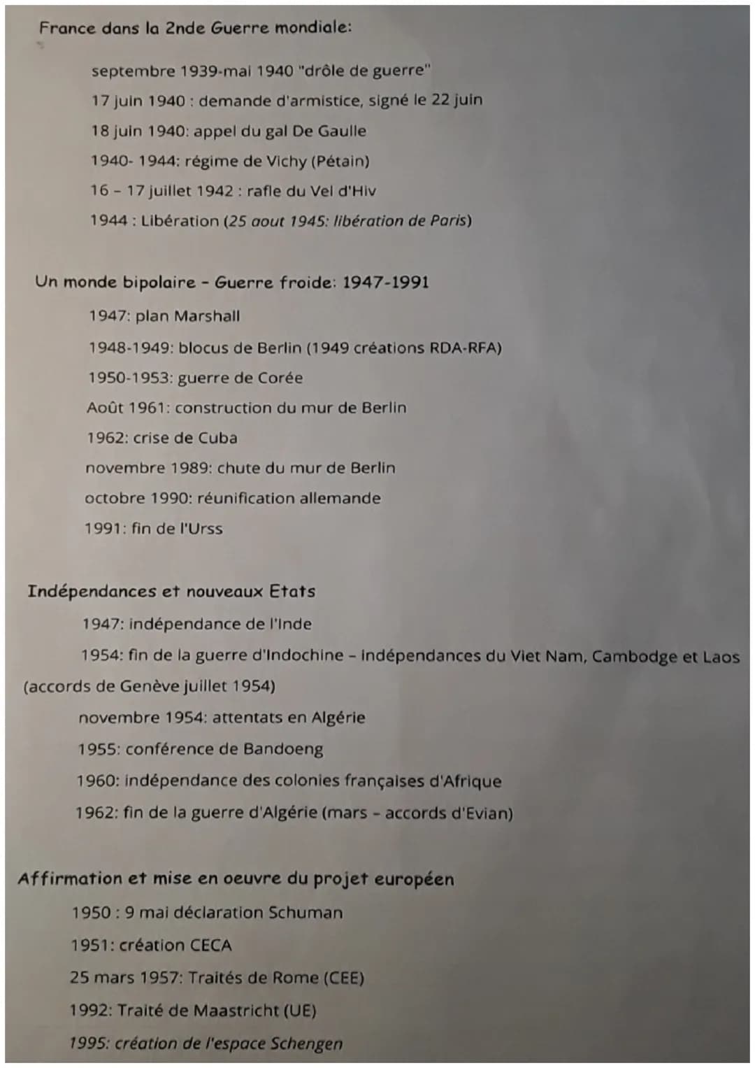 1914-1918: Première Guerre mondiale:
Histoire - Repères brevet 3e
28 juin 1914: assassinat de l'héritier du trône d'Autriche-Hongrie
Aout 19