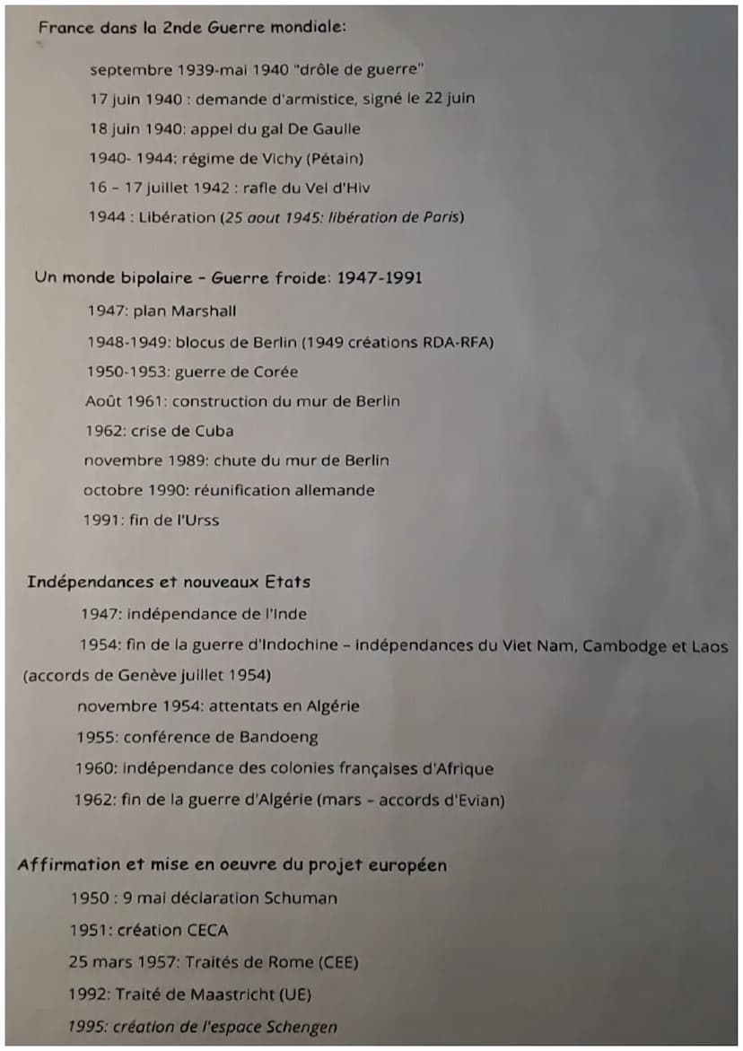 1914-1918: Première Guerre mondiale:
Histoire - Repères brevet 3e
28 juin 1914: assassinat de l'héritier du trône d'Autriche-Hongrie
Aout 19