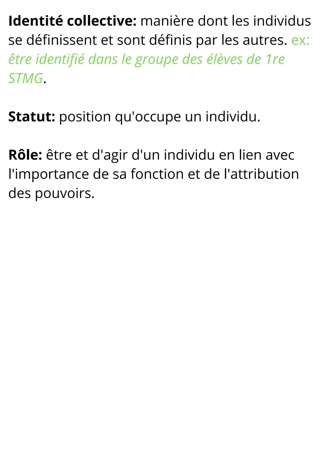 Sciences de Gestion et du
Numérique
Notions et Formules Le fonctionnement des groupes
Notions
Groupe: une association de plusieurs personnes