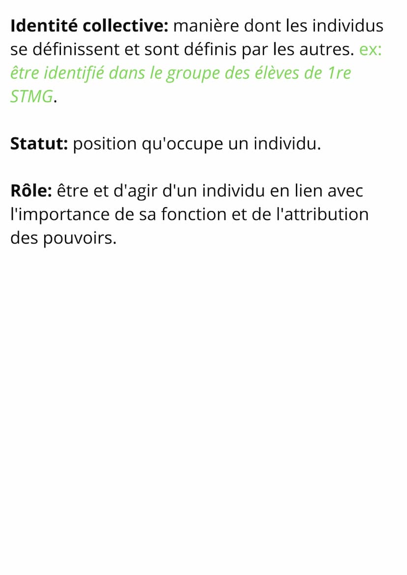 Sciences de Gestion et du
Numérique
Notions et Formules Le fonctionnement des groupes
Notions
Groupe: une association de plusieurs personnes