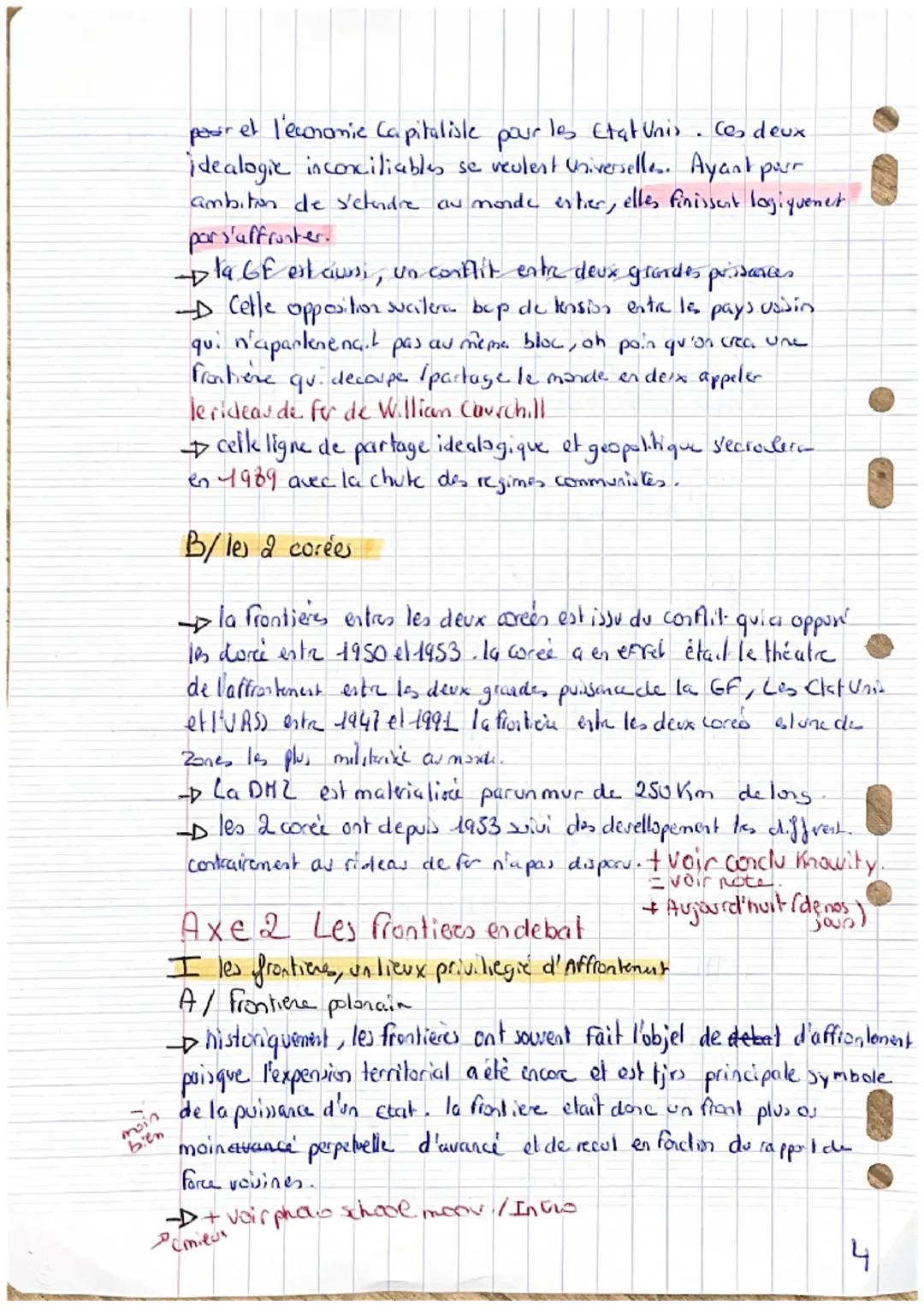 # les frontieres

→ I poux se prodegex

Def Frontieres: une focontiexe est une limites materialixe
ou non, terrestre or maritime, separant o