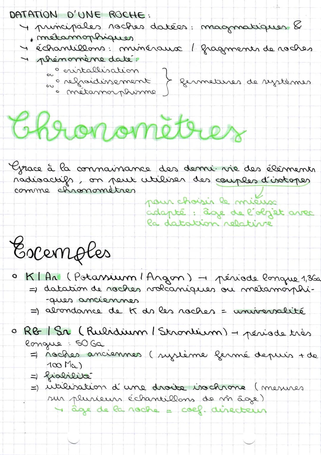 29
datation
ABSOLUE
DEF. méthode de datation permettant de caler
l'échelle stratigraphique dans le temps.
Principe
-
utilisation des proprié
