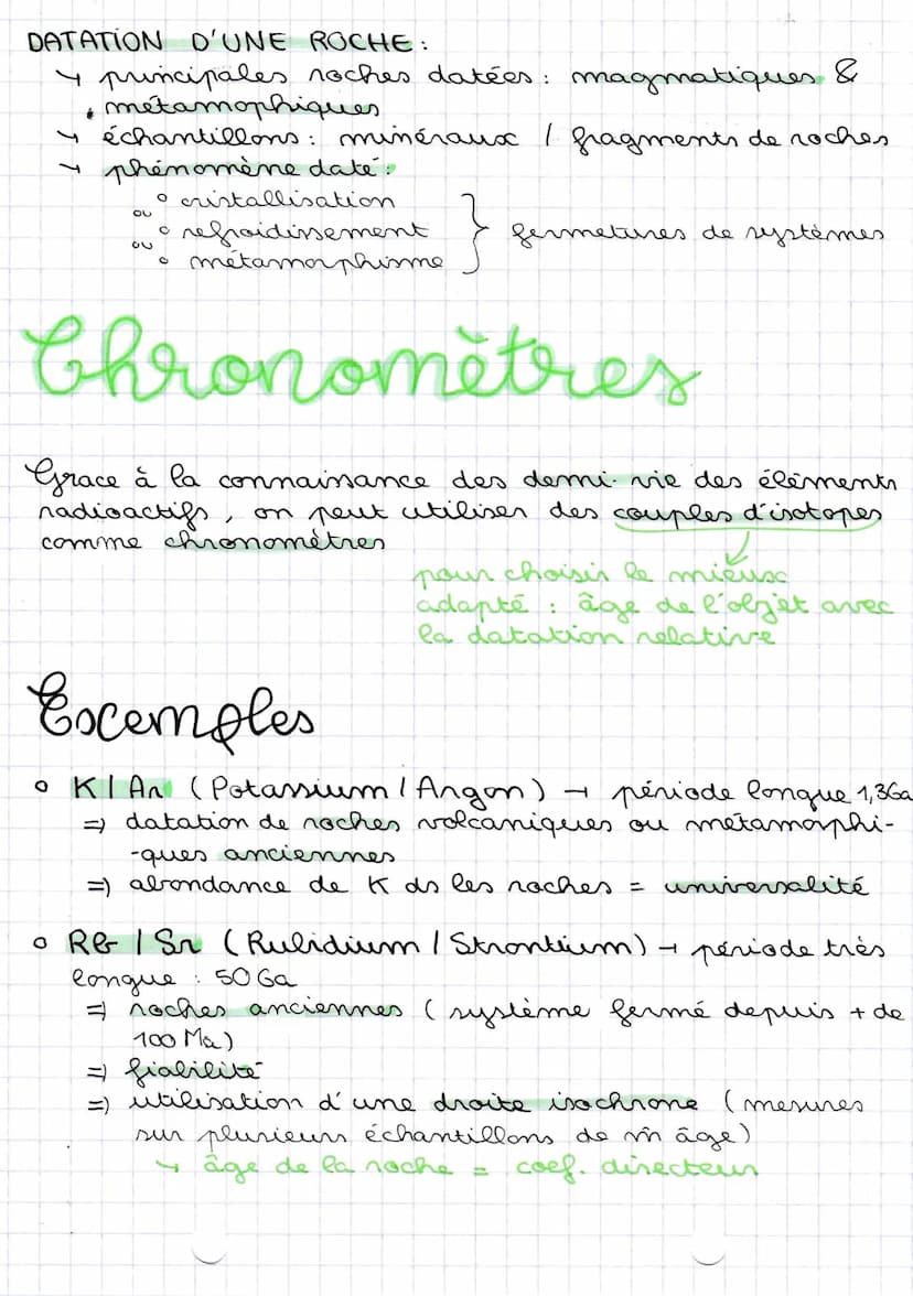 29
datation
ABSOLUE
DEF. méthode de datation permettant de caler
l'échelle stratigraphique dans le temps.
Principe
-
utilisation des proprié