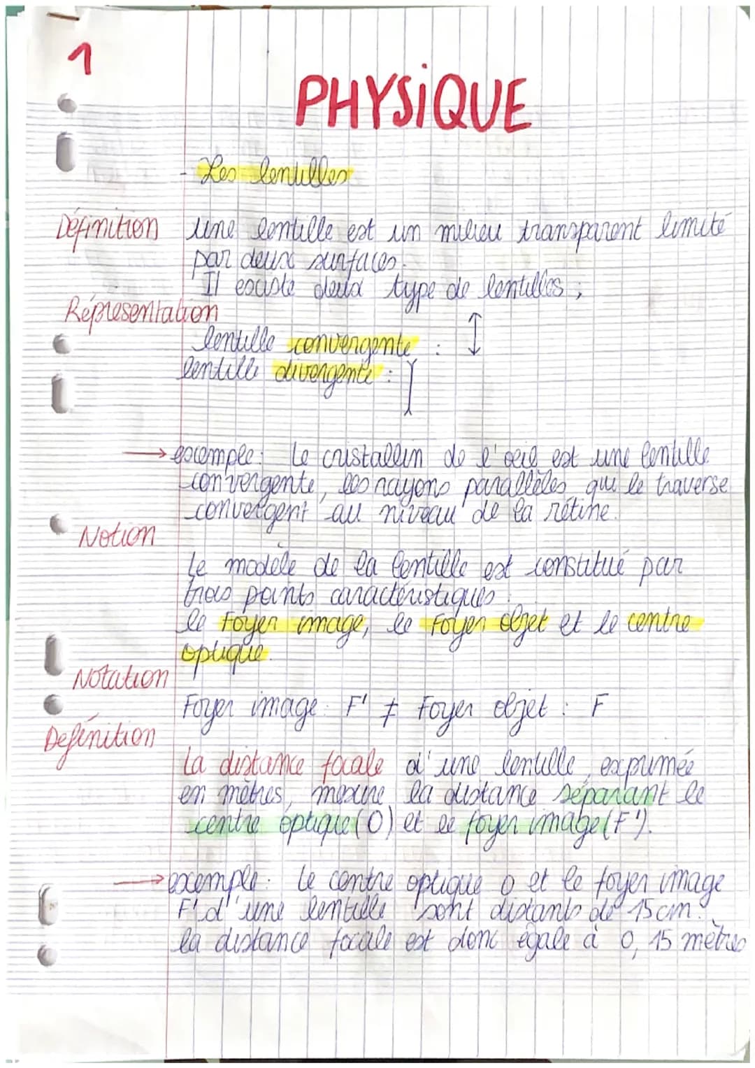 1
Les lentilles
Definition une lentille est un milieu transparent limité
par deux surfaces
Il existe deeld type de lentilles;
1
Representati