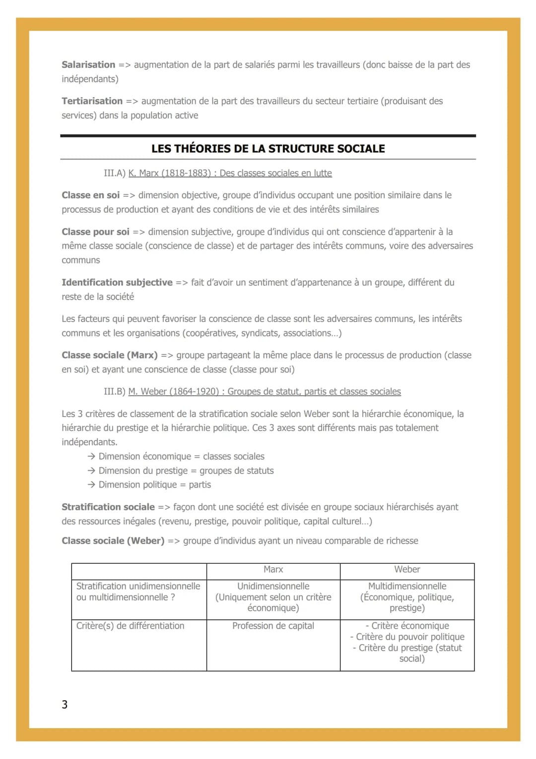 
<p>Des classes sociales bien visibles, polarisées, il y a des frontières marquées entre les classes avec de fortes distances inter-classe. 