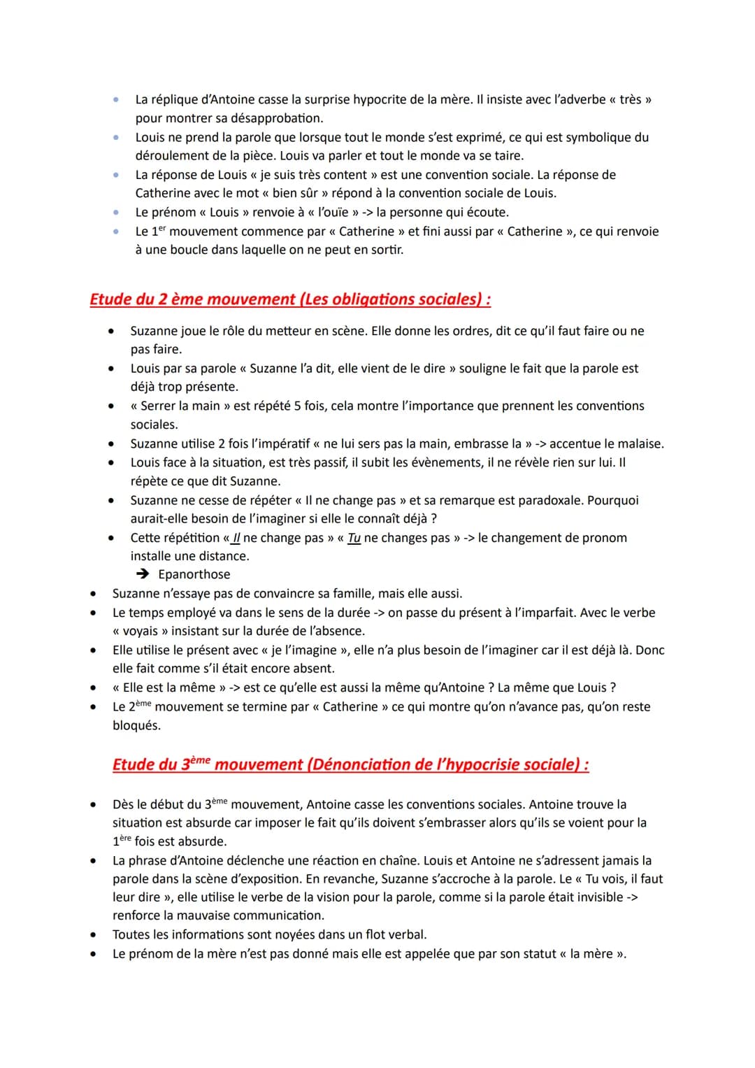 Bac français : « Juste la fin du monde » SCENE 1 ACTE I (SCENE D'EXPOSITION)
1ère partie : Présentation des personnages
2ème partie : Les ob