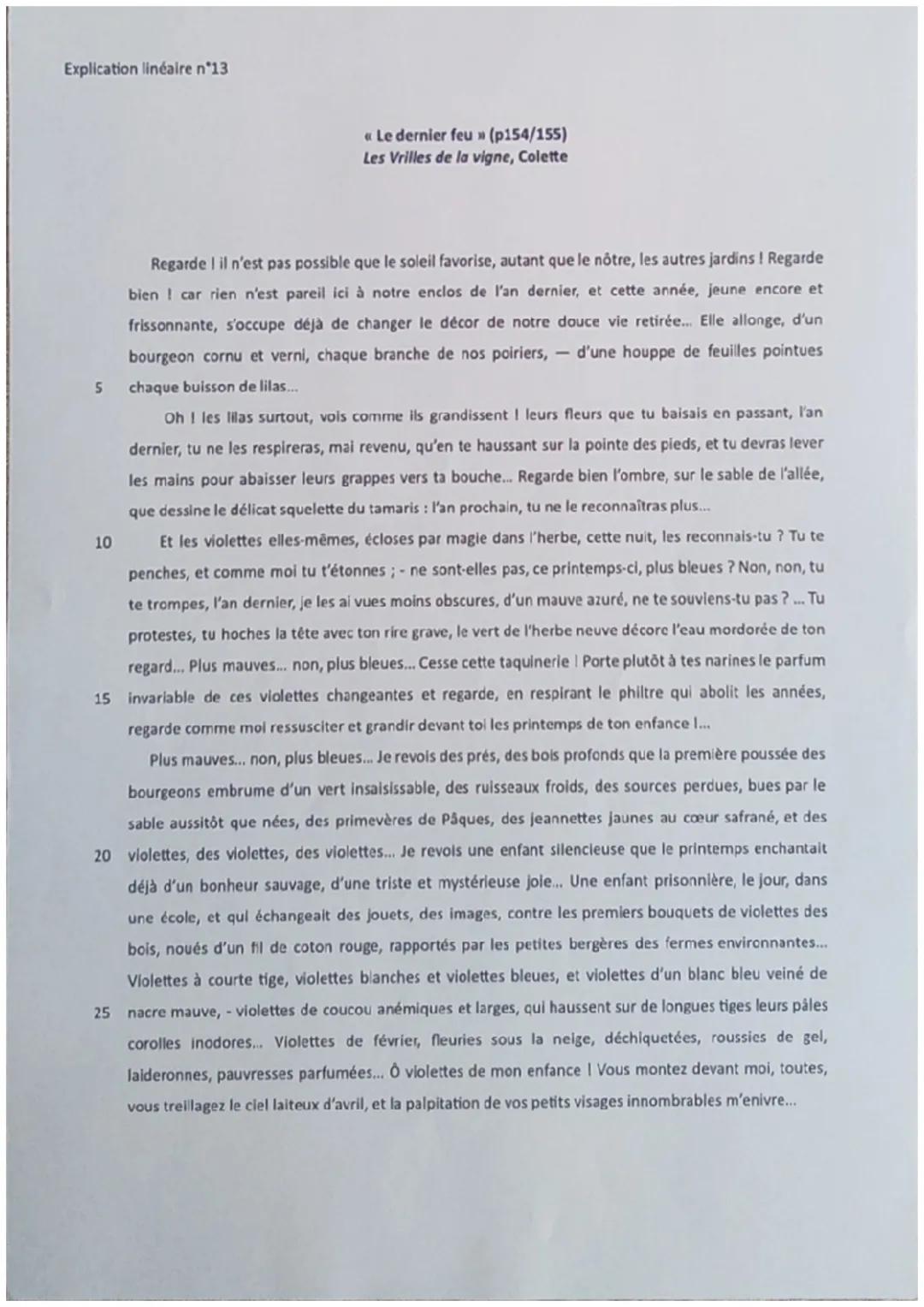 Le Dernier feu, Les Vrilles de la vigne - Colette (1908)
La Célébration du Monde

* L'auteure: Sidonie-Gabrielle Colette, dite Colette, est 