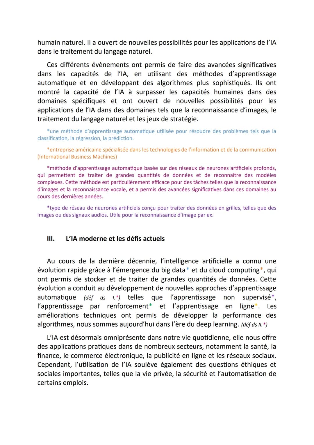 Introduction
ENS EXPOSE
L'HISTOIRE DE L'INTELLIGENCE ARTIFICIELLE
L'intelligence artificielle, aussi connue sous le nom d'IA, correspond à
l