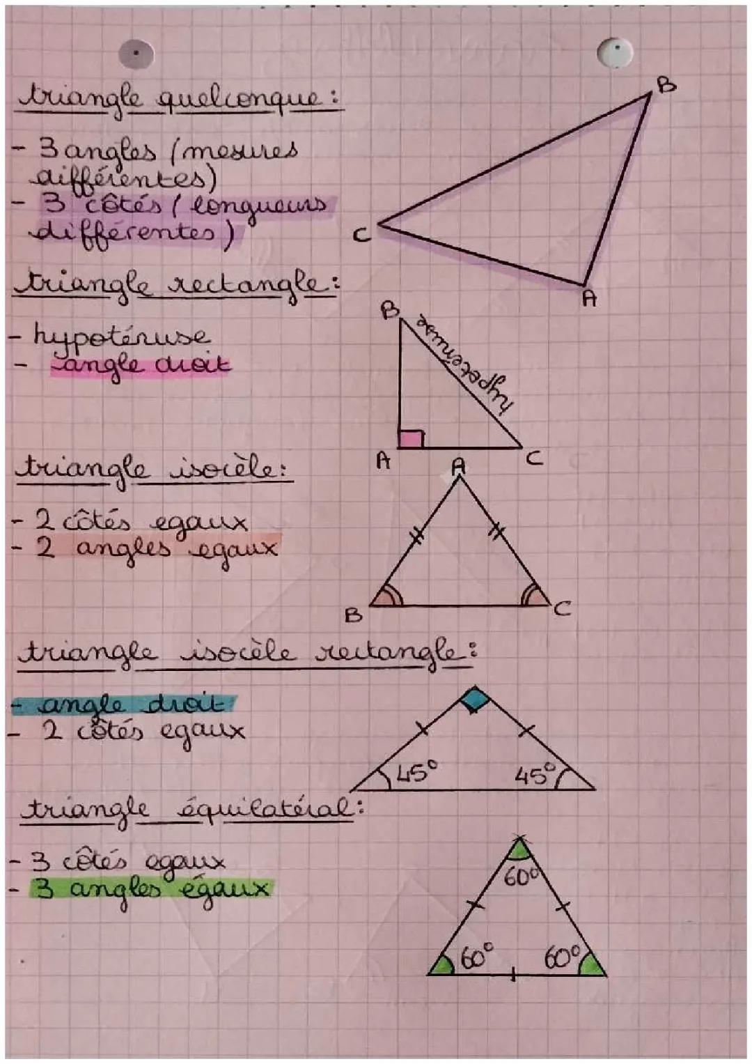 Tout Savoir sur les Triangles : Propriétés et Caractéristiques