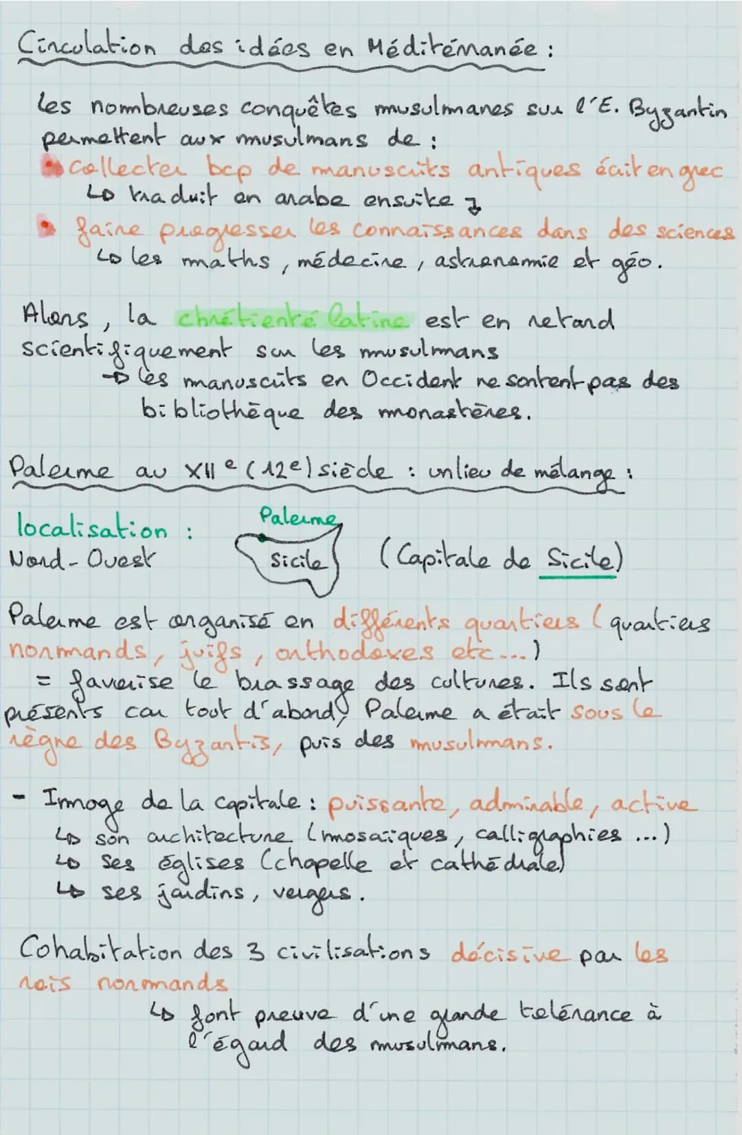 chap
HISTOIREE
2
La Méditémanée médiévale, espaces d'échanges of de
conflits à la croisée de 3 civilisations
Introduction.
La méditerranée e