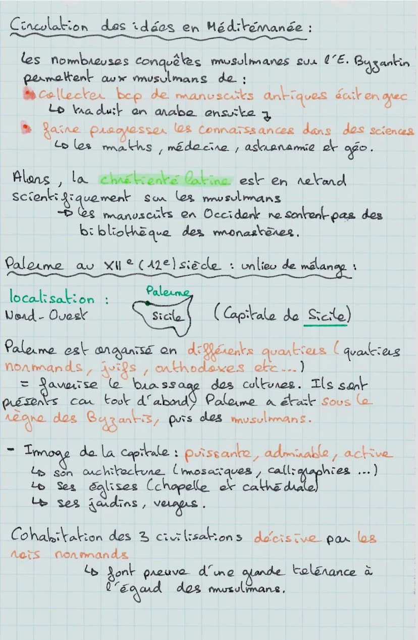 chap
HISTOIREE
2
La Méditémanée médiévale, espaces d'échanges of de
conflits à la croisée de 3 civilisations
Introduction.
La méditerranée e