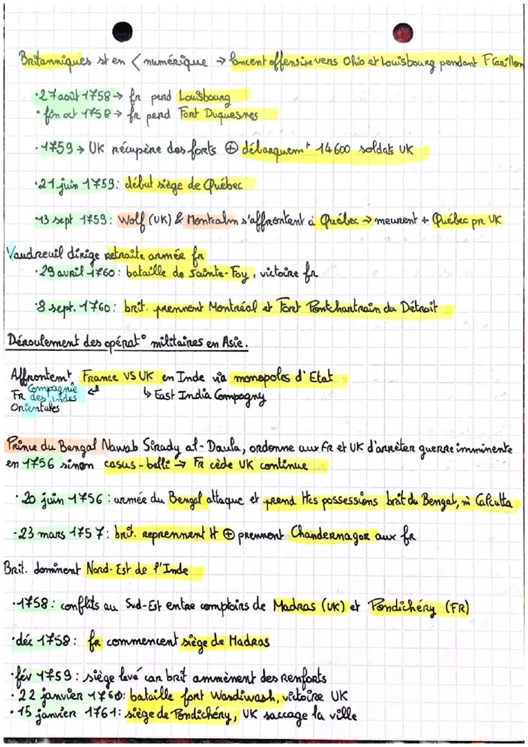 •La Guerre de
Sept Ans (1756-1763)
→ 1ªm conflit qualifiable de
fait suite à la
→ début de la
mondiale
guerre de succession d'Autriche (1740