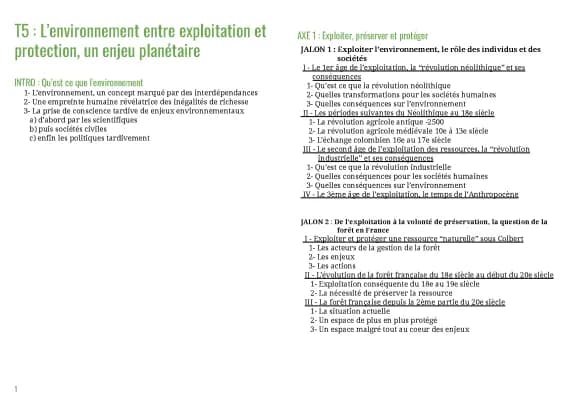 Know L’ENVIRONNEMENT - plan thème  thumbnail