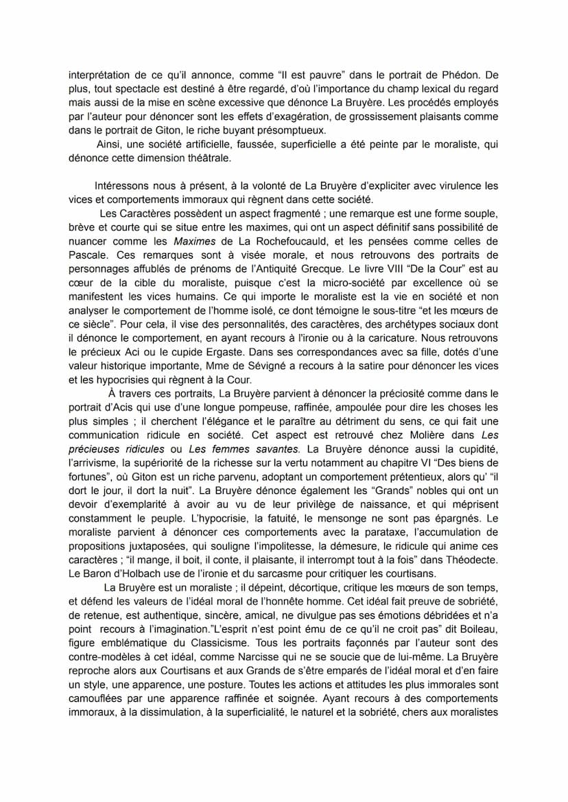 En quoi l'ouvrage de La Bruyère est-il une dénonciation de la société du spectacle,
dans laquelle tout le monde joue un rôle pour duper autr