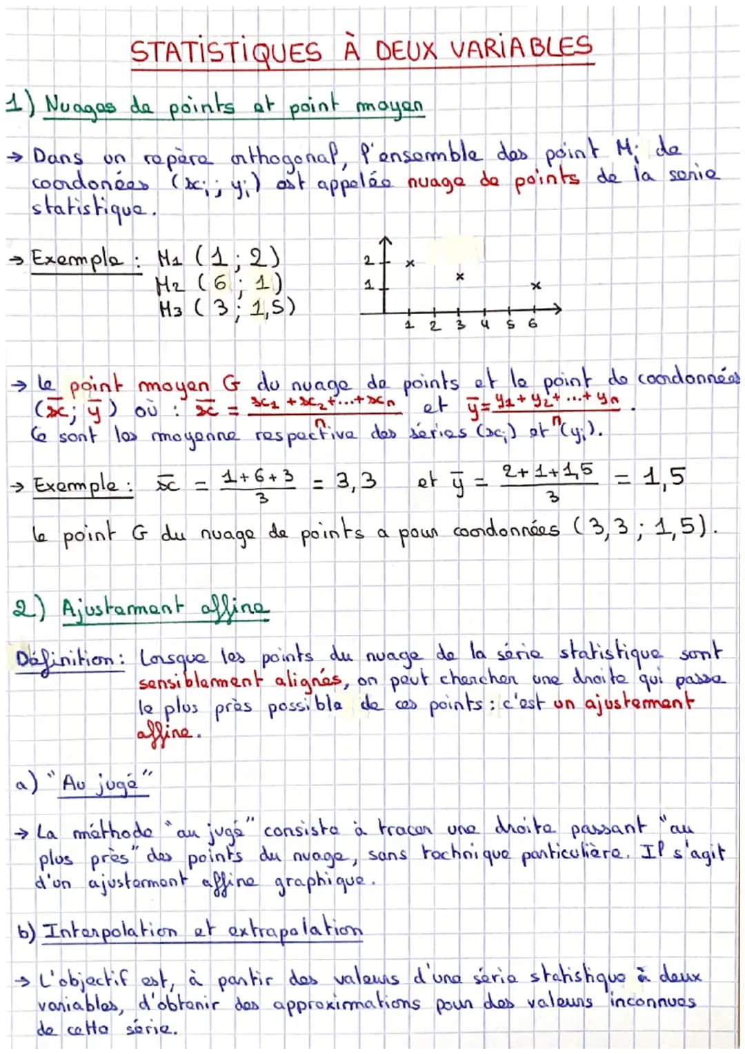 Statistiques à deux variables 