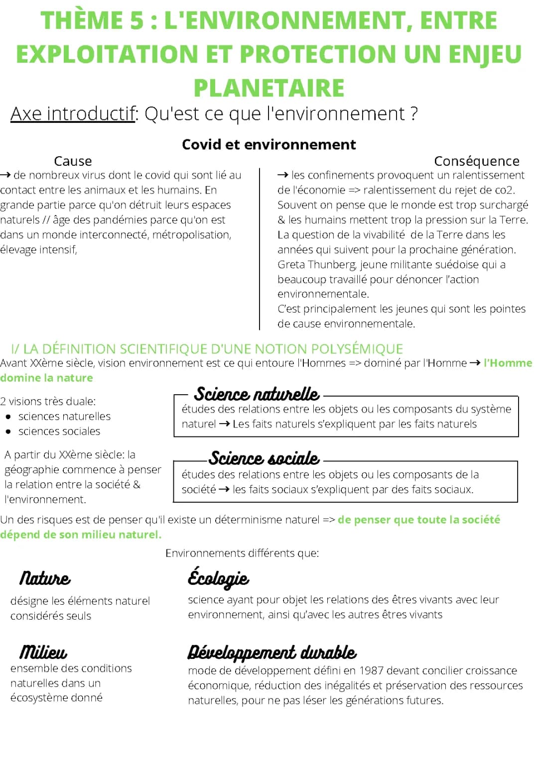 Axe 1 et 2 - Environnement en HGGSP pour Terminale