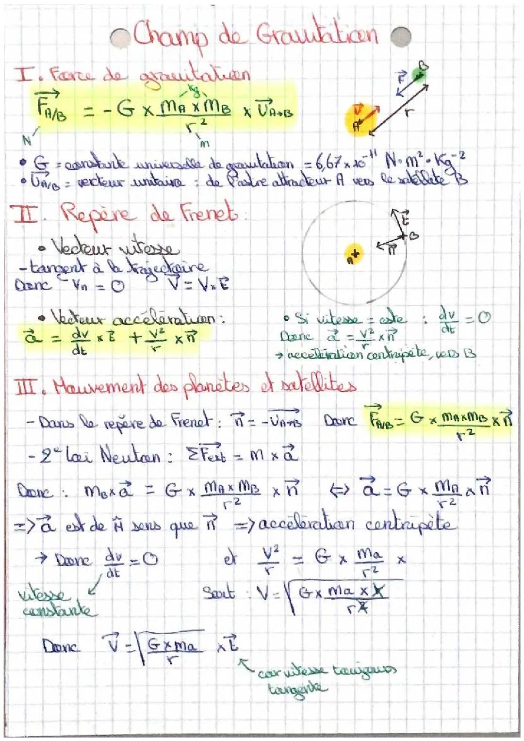 Comprendre la Gravitation Universelle : Calculs et Lois de Kepler