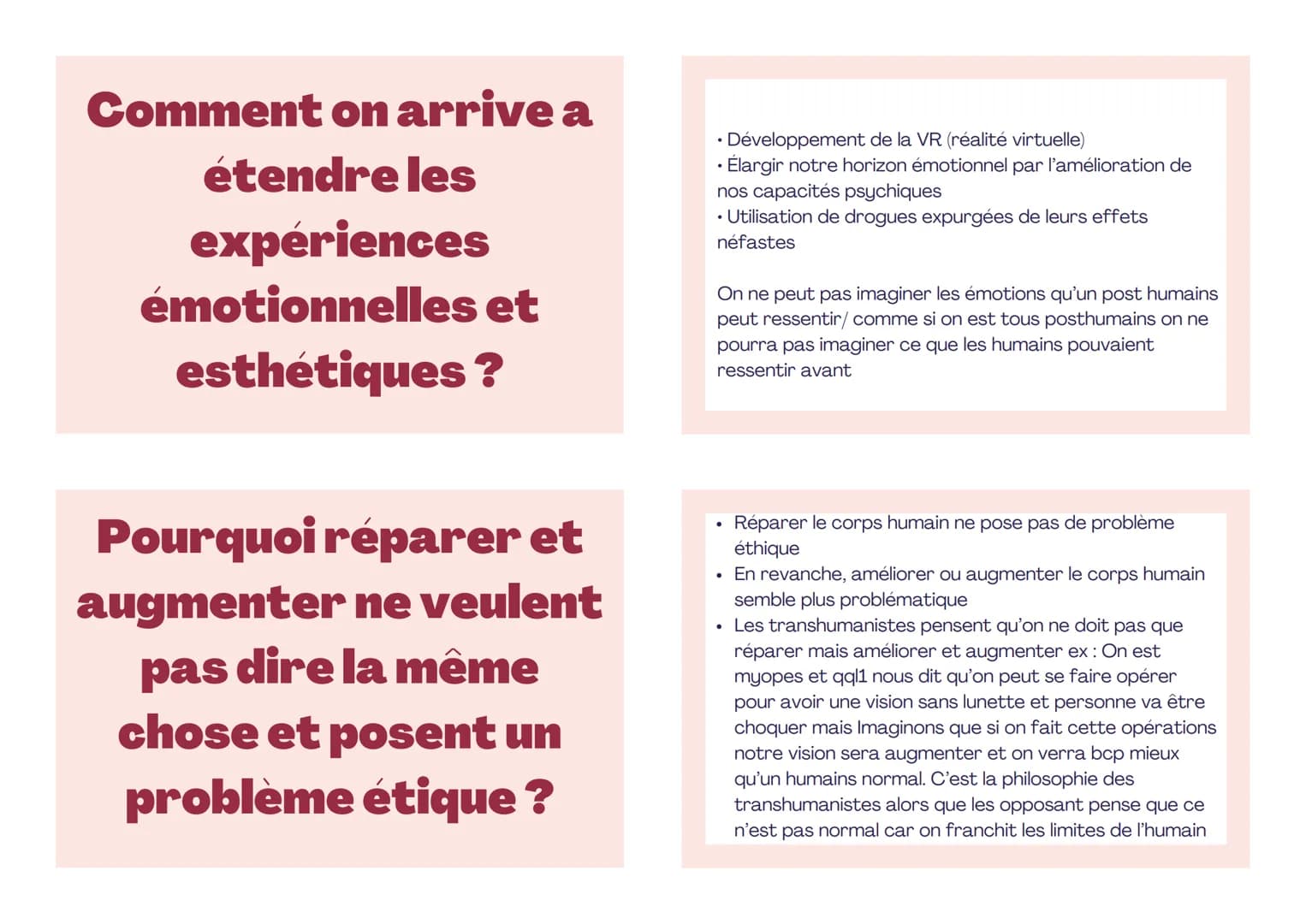 Quelles sont les
limites de
l'homme ?
Physiques
- Voir couleur, finalement voit pas SI bien que ça, pas
infrarouge + Perçoit pas un certain 
