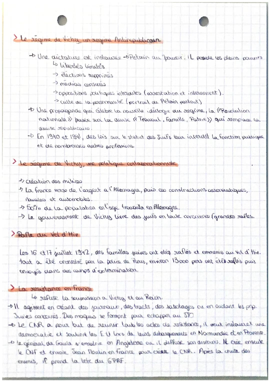 histoire
REGINE DE VICHY, COLLABORATION ET
RESISTANCE
>Definitions
Régime de Vichy regime politique mis en place après l'armistice signé en
