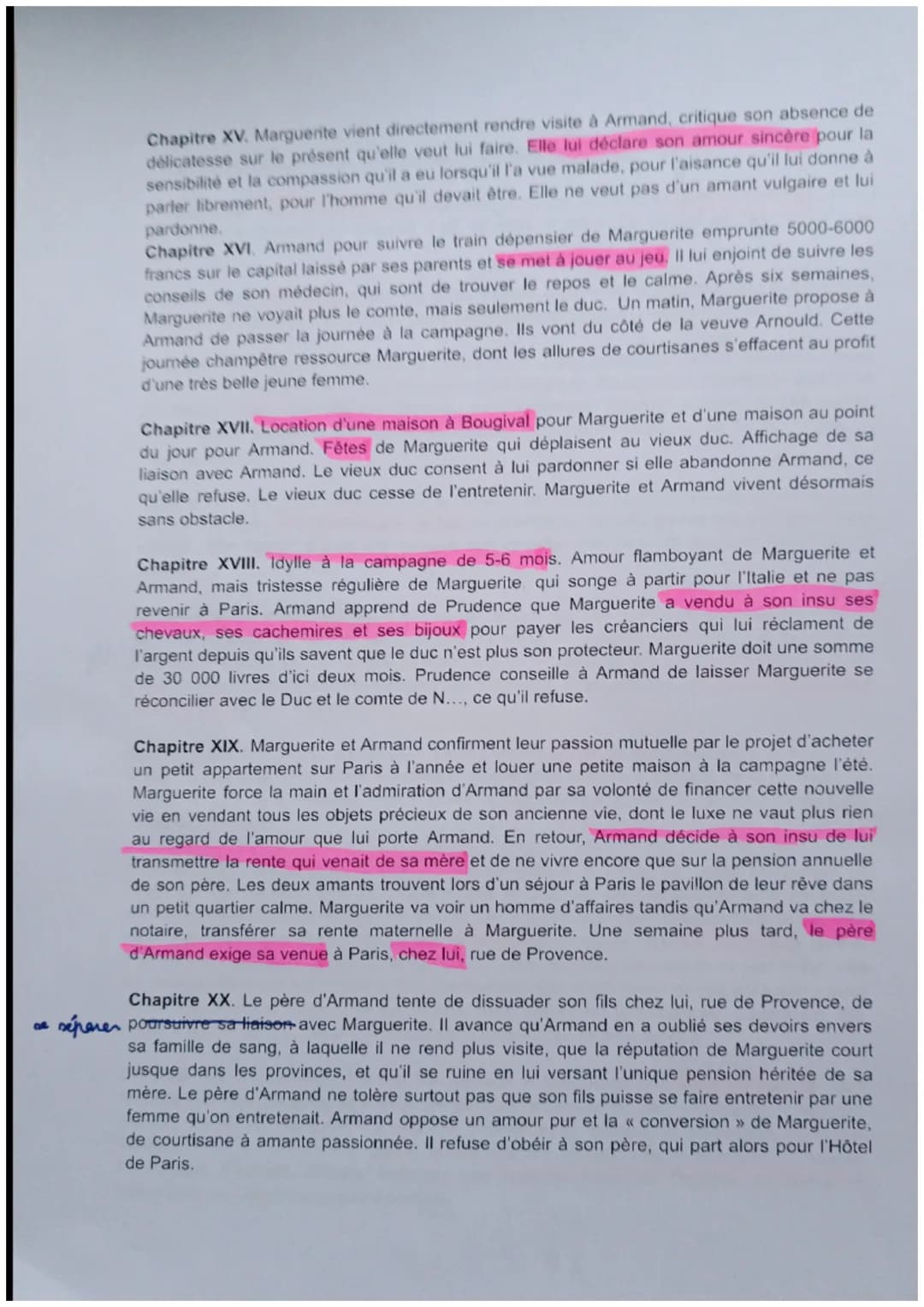 FICHE DE LECTURE, LA DAME AUX CAMÉLIAS
ANNOTER LE LIVRE
RÉSUMÉ CHAPITRE PAR CHAPITRE
Chapitre I. Le narrateur découvre à l'occasion d'une ve
