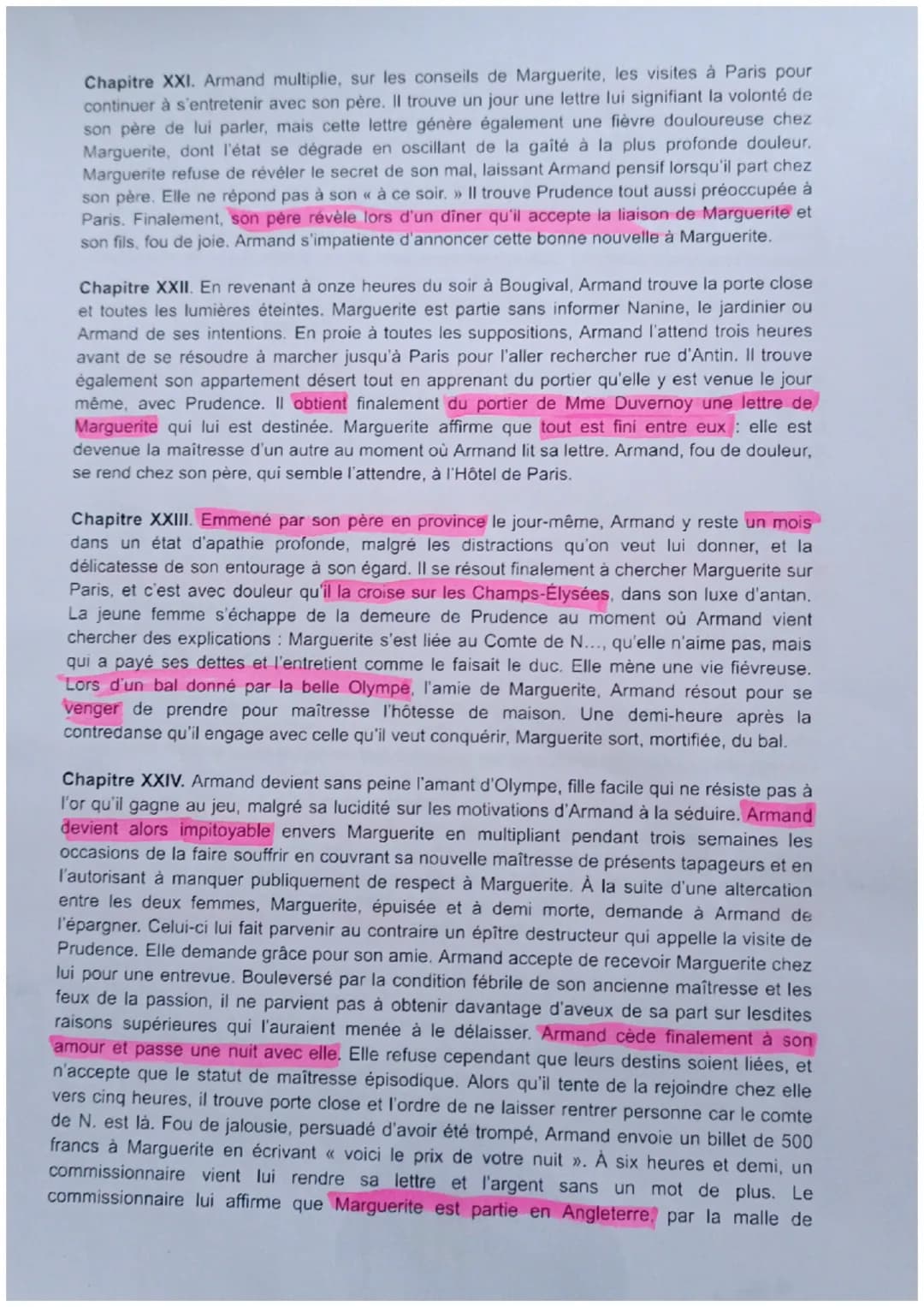 FICHE DE LECTURE, LA DAME AUX CAMÉLIAS
ANNOTER LE LIVRE
RÉSUMÉ CHAPITRE PAR CHAPITRE
Chapitre I. Le narrateur découvre à l'occasion d'une ve