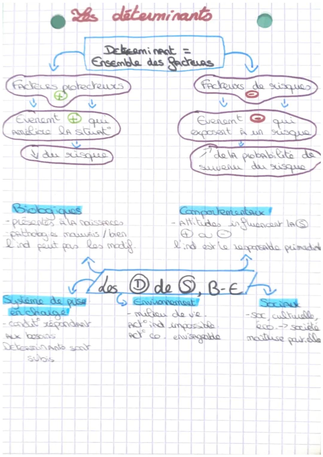 # Les déterminants

DEGERminant =
Ensemble des factEURS

FACTEURS protecteurs

৬
↓

Evenemt qui
Amélice la situat

du risque

Biologiques
- 