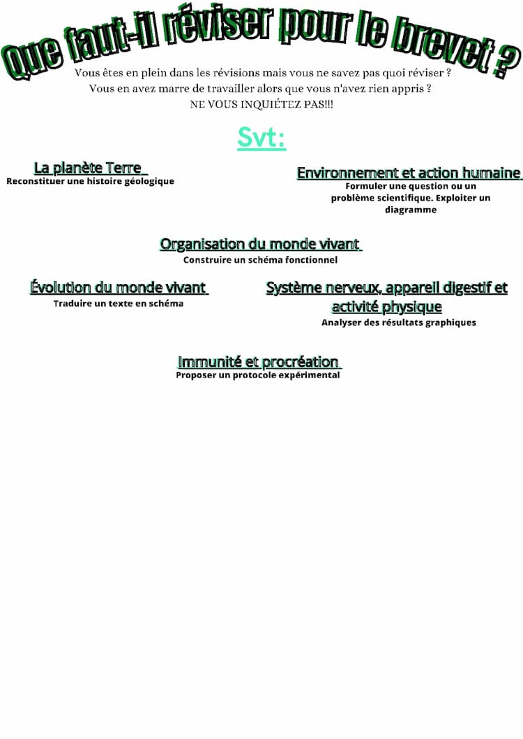 Know Que faut il réviser pour le brevet de SVT thumbnail