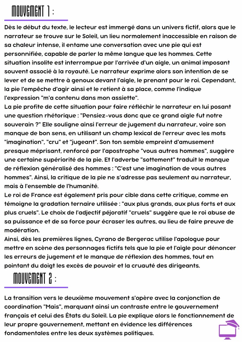 X
Cyrano de Bergerac
Histoire comique des États et
Empires du soleil
INTRODUCTION :
L'œuvre intitulée "Les États et Empires du Soleil" de Cy