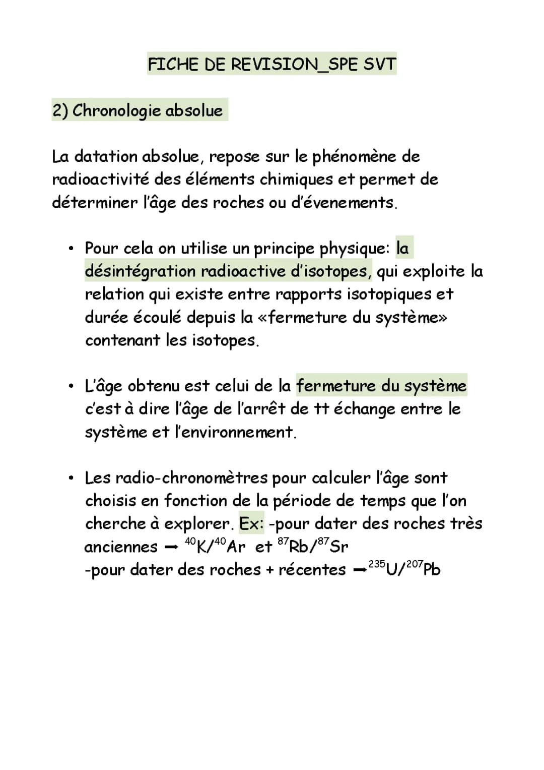 Comment déterminer l'âge d'une roche avec la méthode Rb/Sr et tracer une droite isochrone
