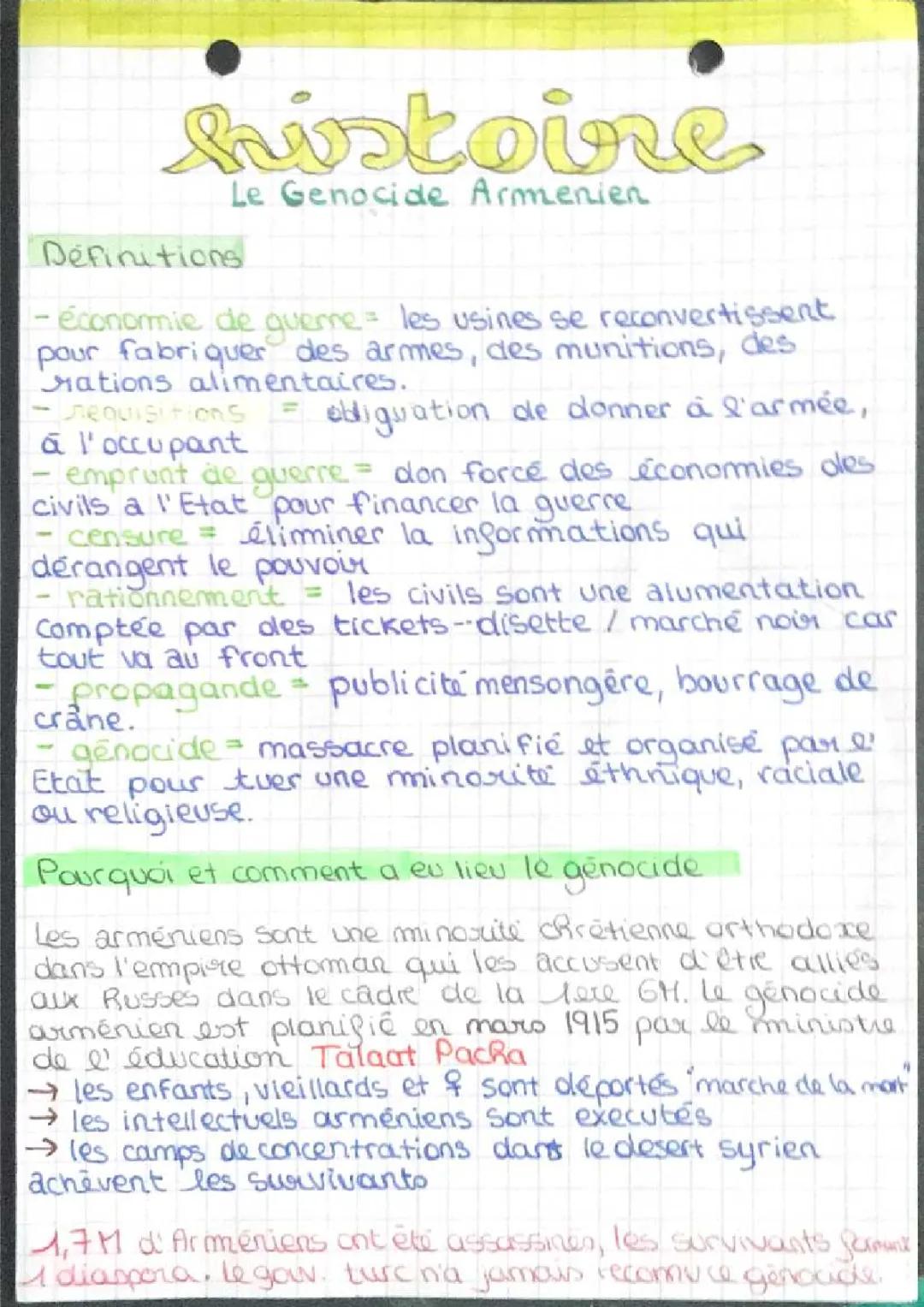 Le génocide arménien - Histoire 