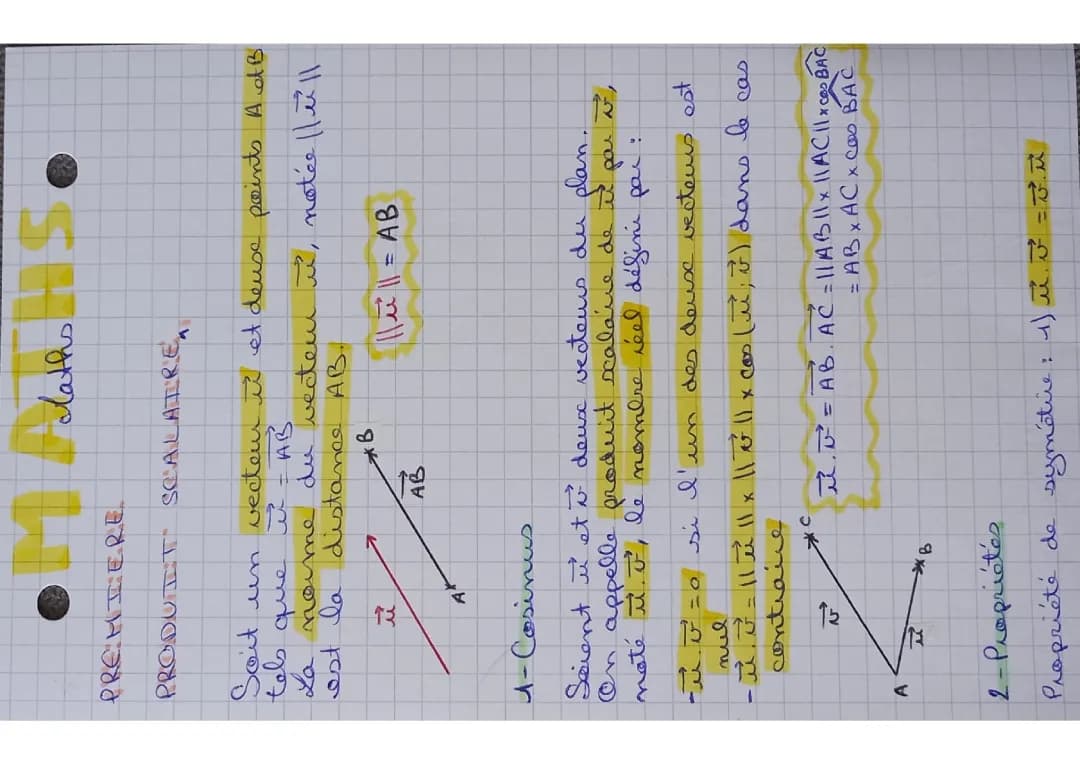 Apprends le Produit Scalaire! Cours et Exercices pour la 1ère Spécialité PDF