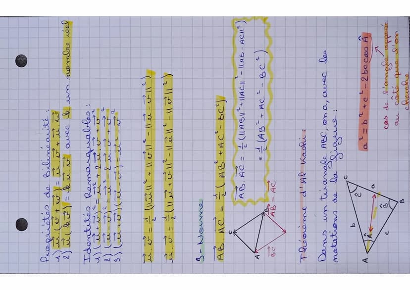 PREMIERE
PROS
est la
A
A
soit un vecteur in et deux points A B
²² = AB
que
nome
notée ||²||
K
810
du vecteu
distance AB.
SCALAIRE
суроро
برد