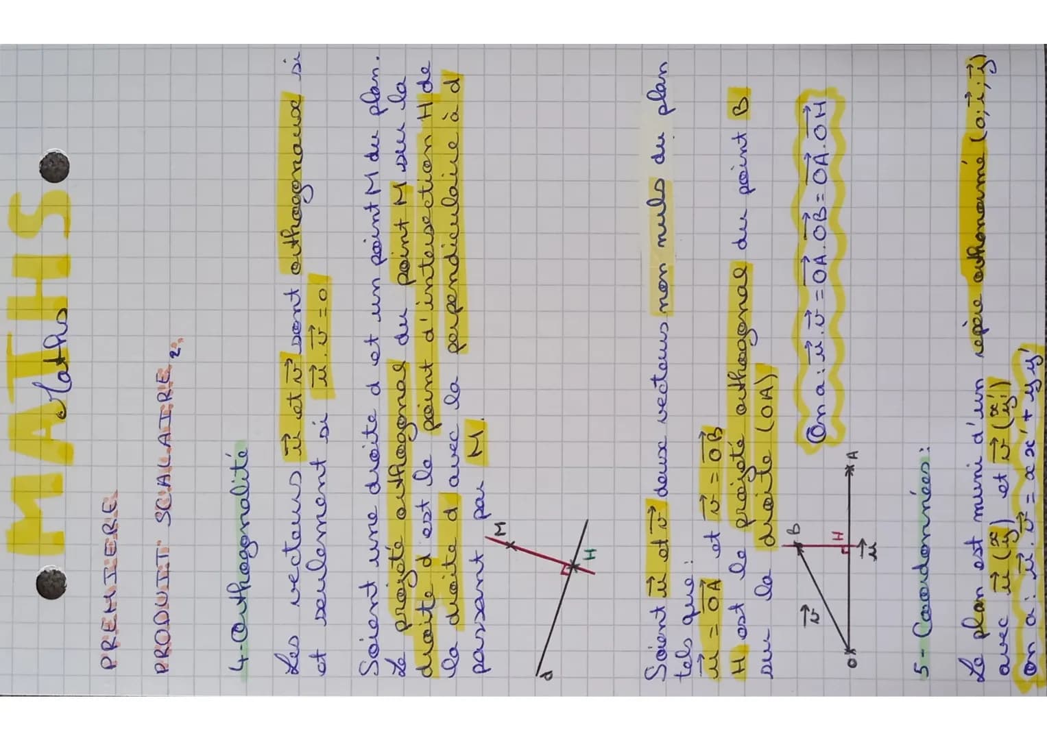 PREMIERE
PROS
est la
A
A
soit un vecteur in et deux points A B
²² = AB
que
nome
notée ||²||
K
810
du vecteu
distance AB.
SCALAIRE
суроро
برد