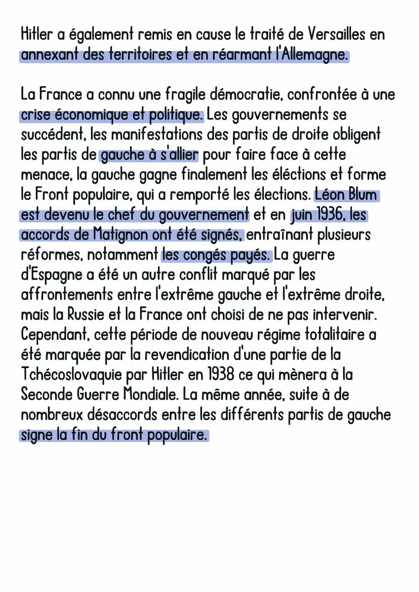 -Histoire
Entre-deux-guerres
@avoirsonbrevet
Au lendemain de la Première Guerre mondiale, le traité de
Versailles a été perçu par l'Allemagn