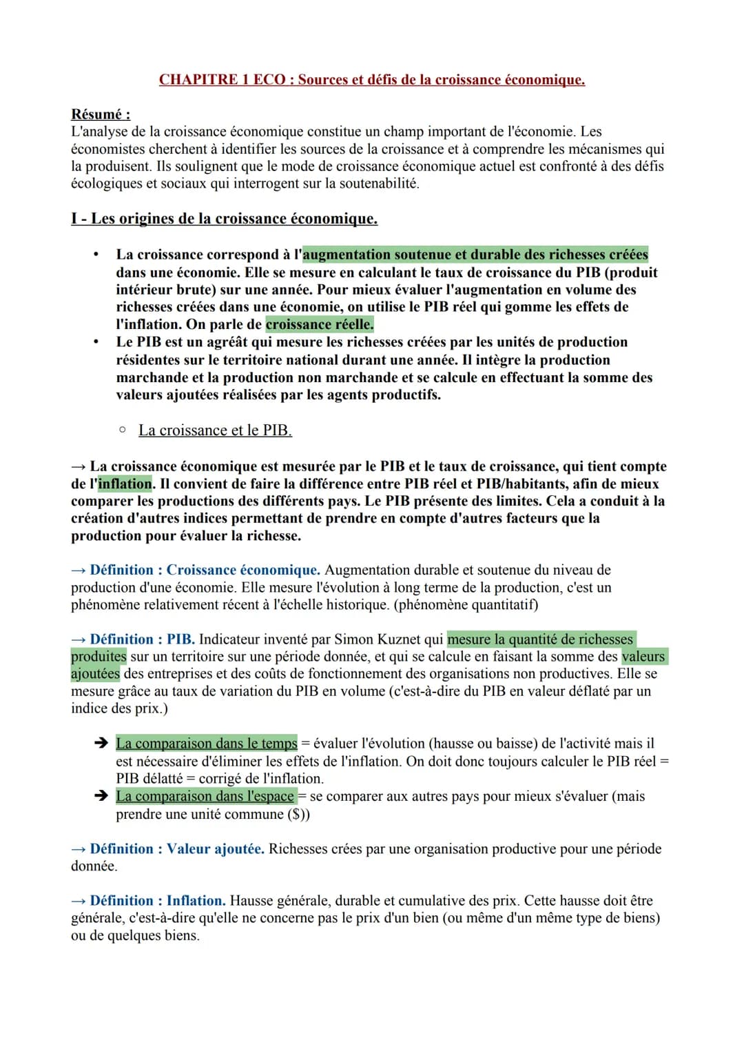 
<p>L'analyse de la croissance économique constitue un champ important de l'économie. Les économistes cherchent à identifier les sources de 