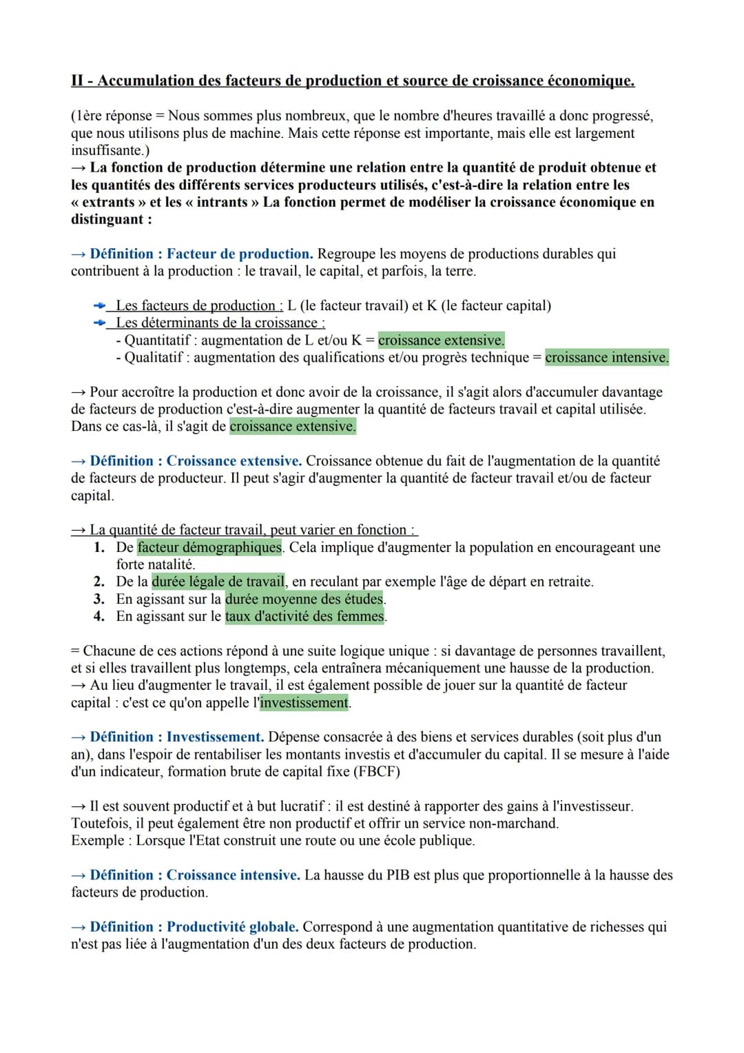 
<p>L'analyse de la croissance économique constitue un champ important de l'économie. Les économistes cherchent à identifier les sources de 