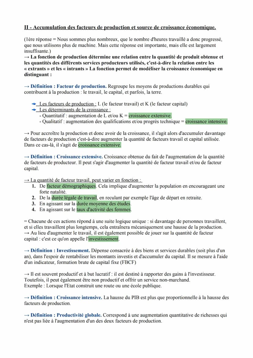 
<p>L'analyse de la croissance économique constitue un champ important de l'économie. Les économistes cherchent à identifier les sources de 