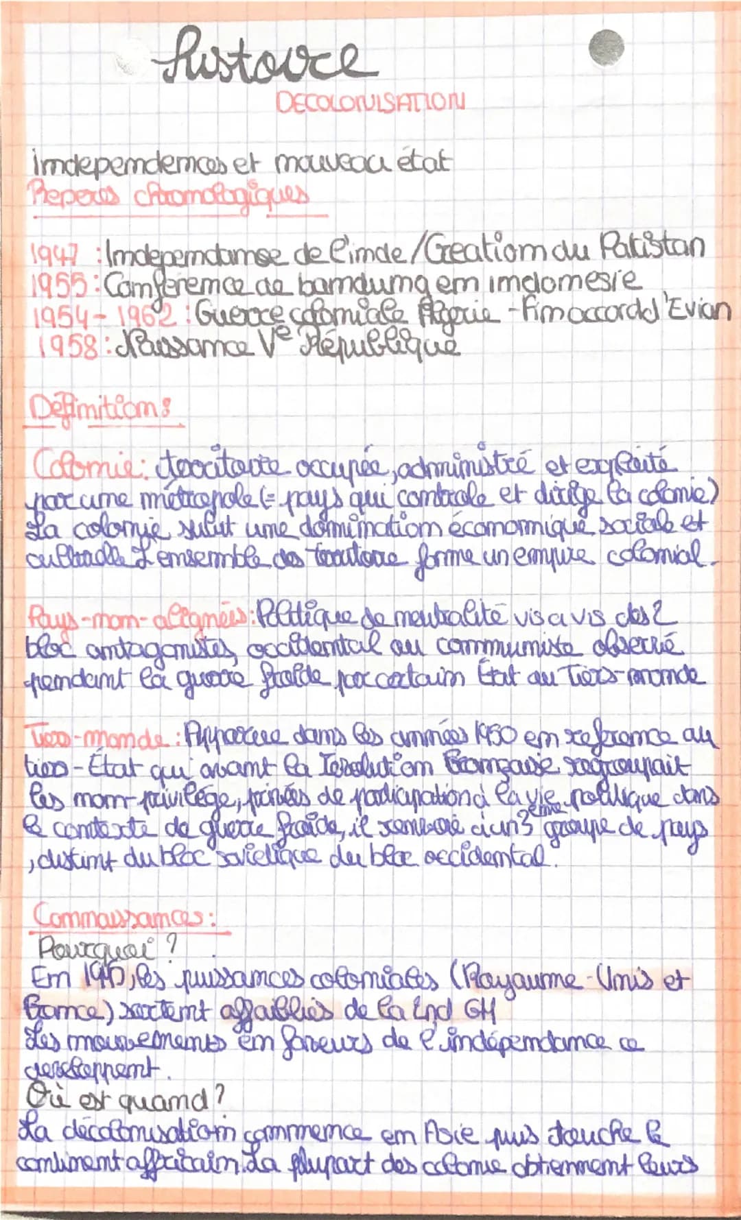 Pustovce
DECOLOTULSATION
imdependemos et mouveau état
Reperts chocomologiques
1947: Indeperdamse de limde/Greation du Pakistan
1955: Comfere