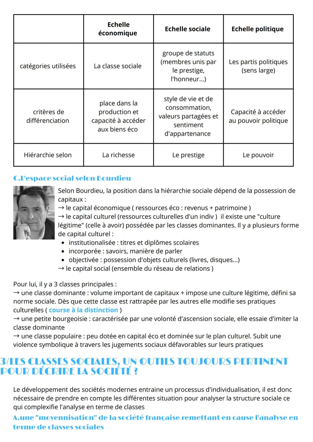 Sociologie
la structure de la société française actuelle
définitions :
groupe sociaux :
groupes au sein desquels il existe des
interactions 