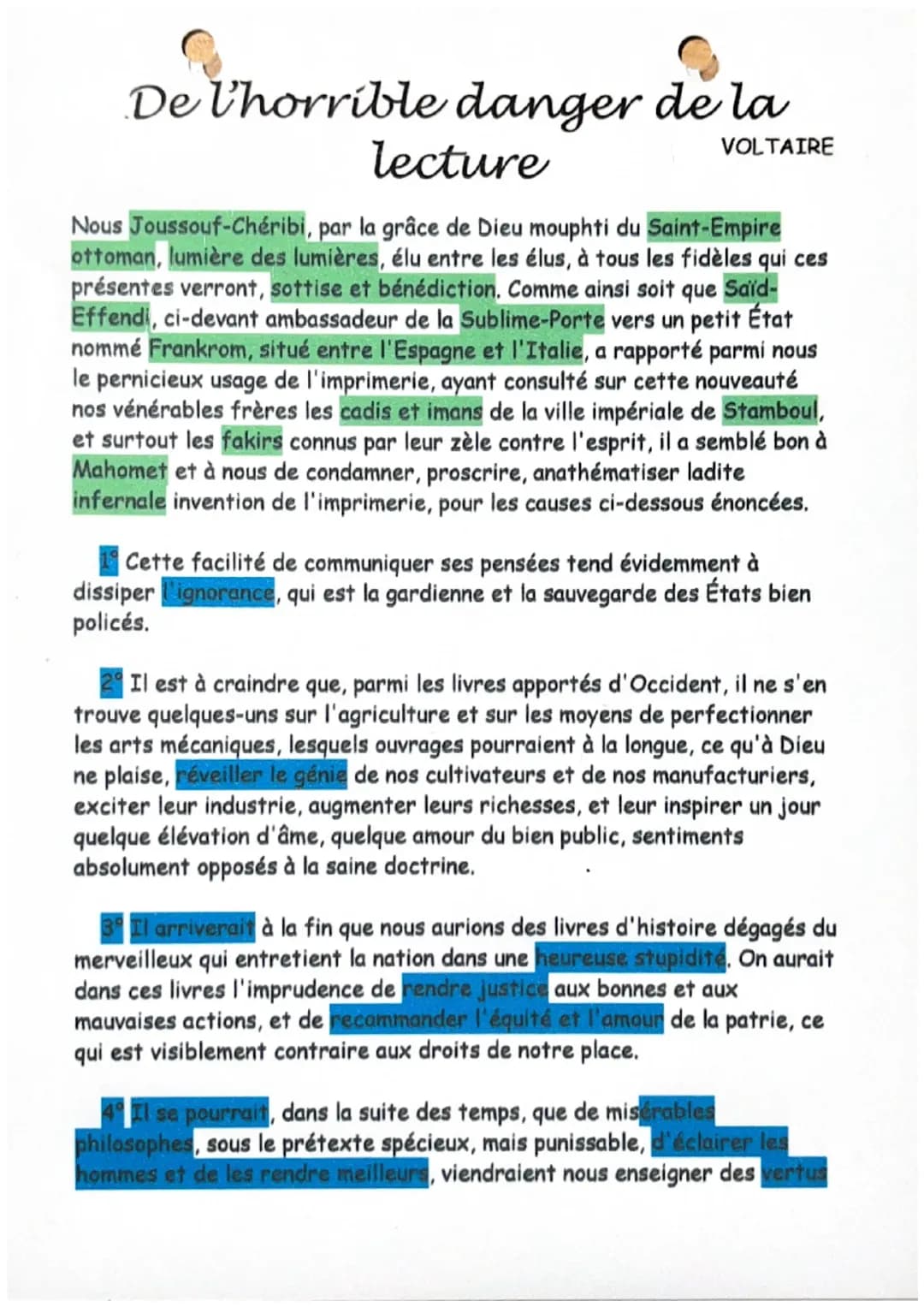 Texte BAC de l’horrible danger de la lecture 