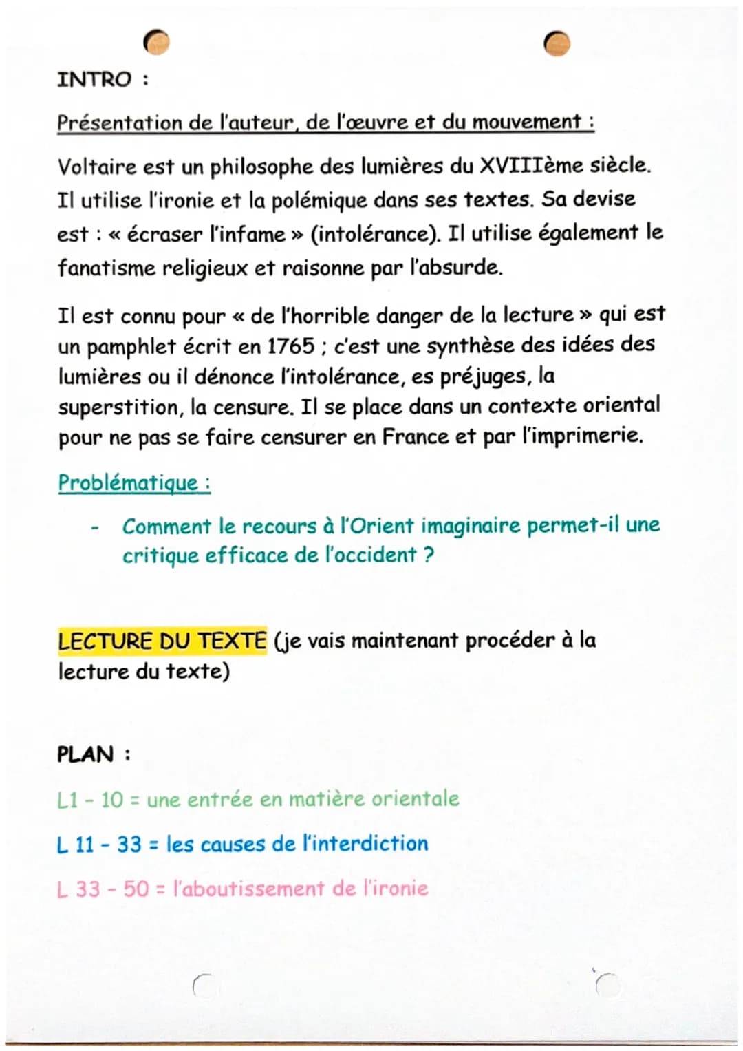 De l'horrible danger de la
lecture
VOLTAIRE
Nous Joussouf-Chéribi, par la grâce de Dieu mouphti du Saint-Empire
ottoman, lumière des lumière