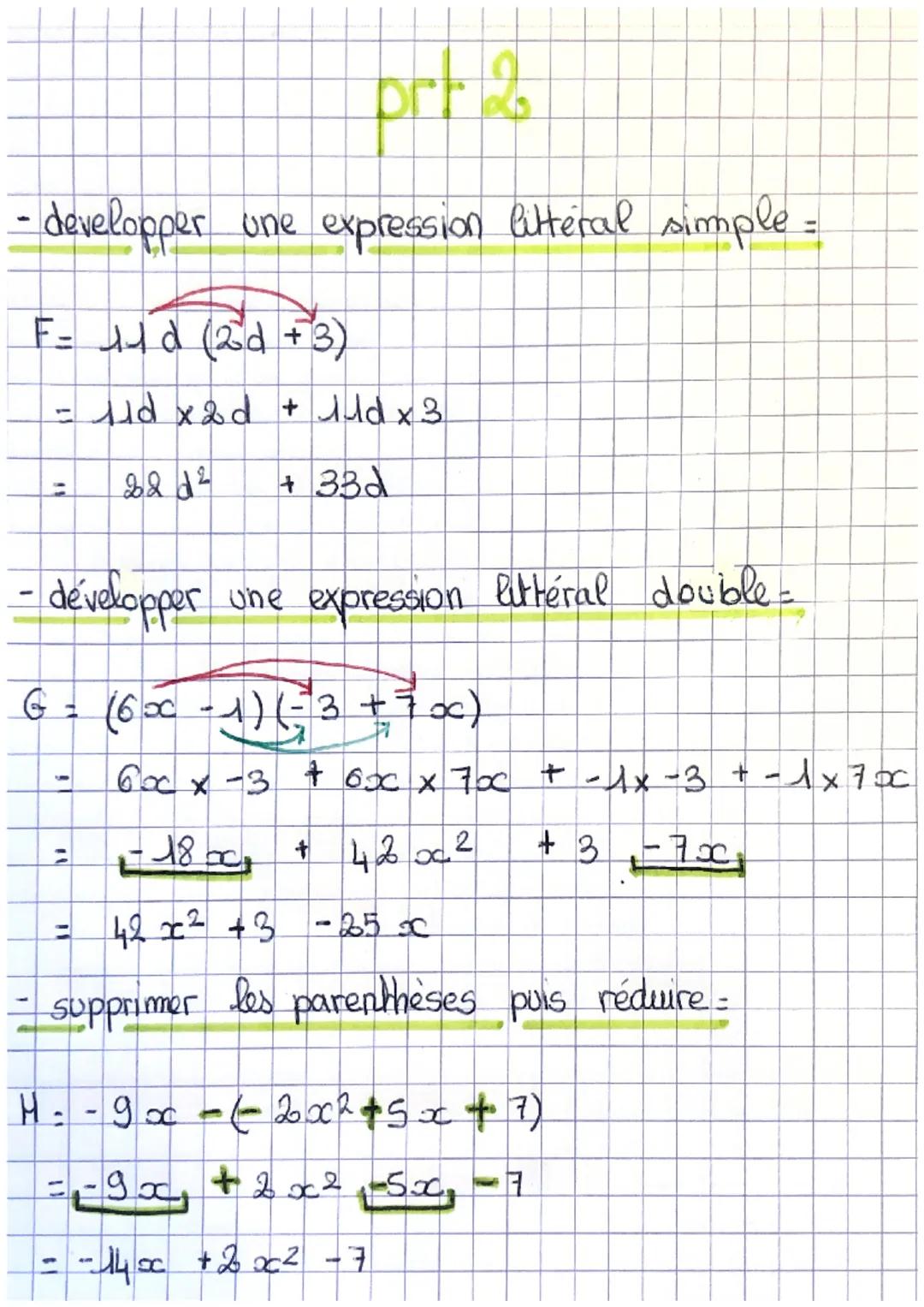 - calculer une expression litterale en remplaçant une
lettre
par une valeur =
1-3
A = -25-4
1
1
=-3x-3-4 1
9
+6 -4
1
¡
i
11
&
C= 4 x X5x
= 2