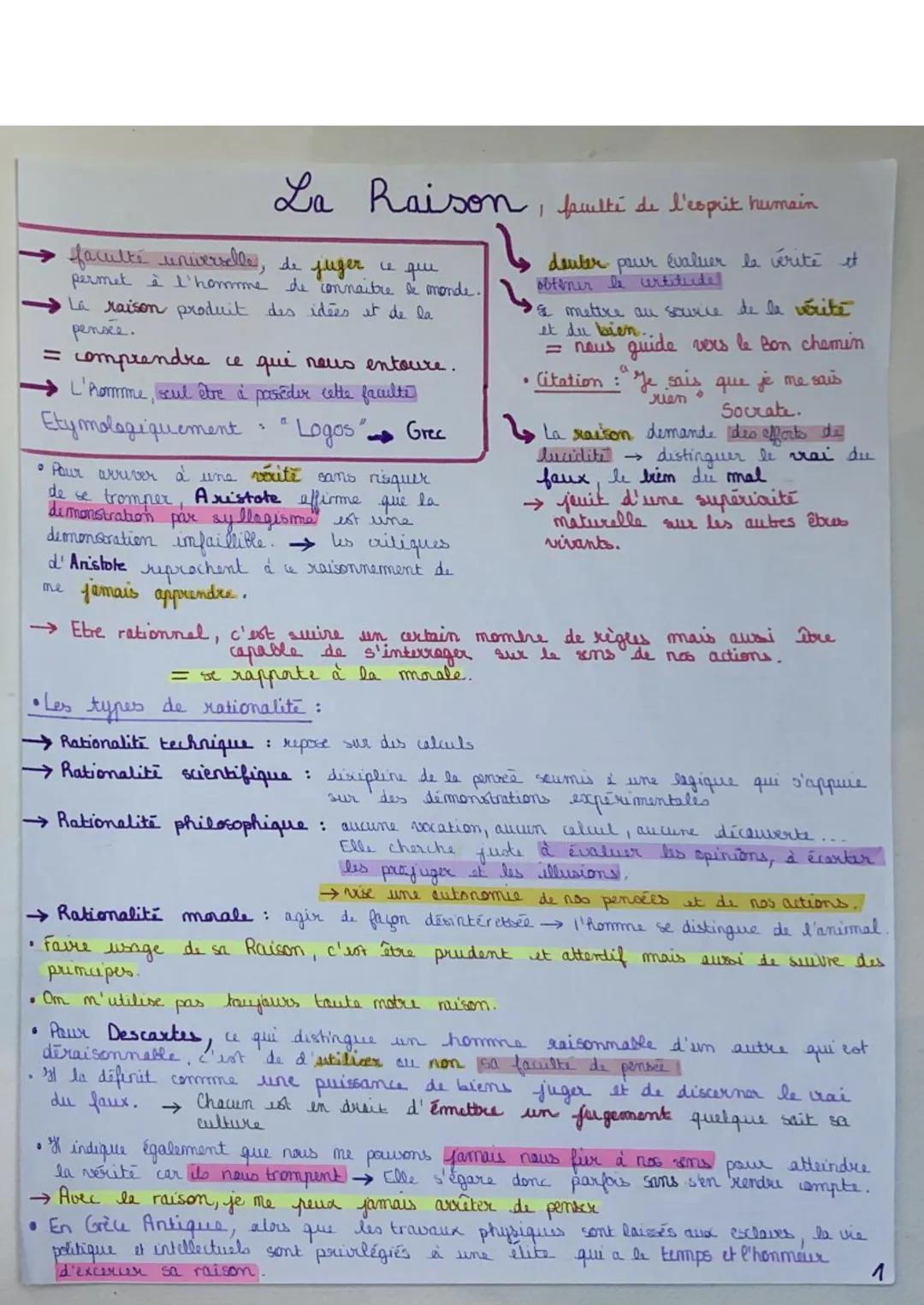 =
La Raison, faculté de l'esprit humain
douter pour évaluer la vérité et
obtener le urtitudal
comprendre ce que nous entoure.
L'homme, scul 