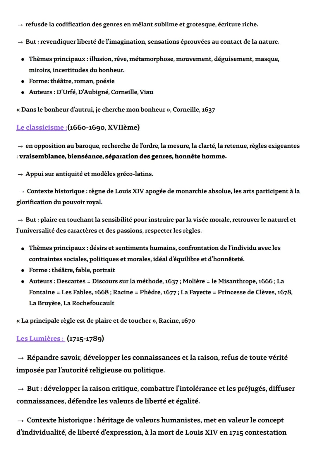 LES MOUVEMENTS LITTÉRAIRES
L'humanisme (XVIème-).
→ L'homme est au centre de la réflexion, les humanistes pensent qu'il est bon par nature e