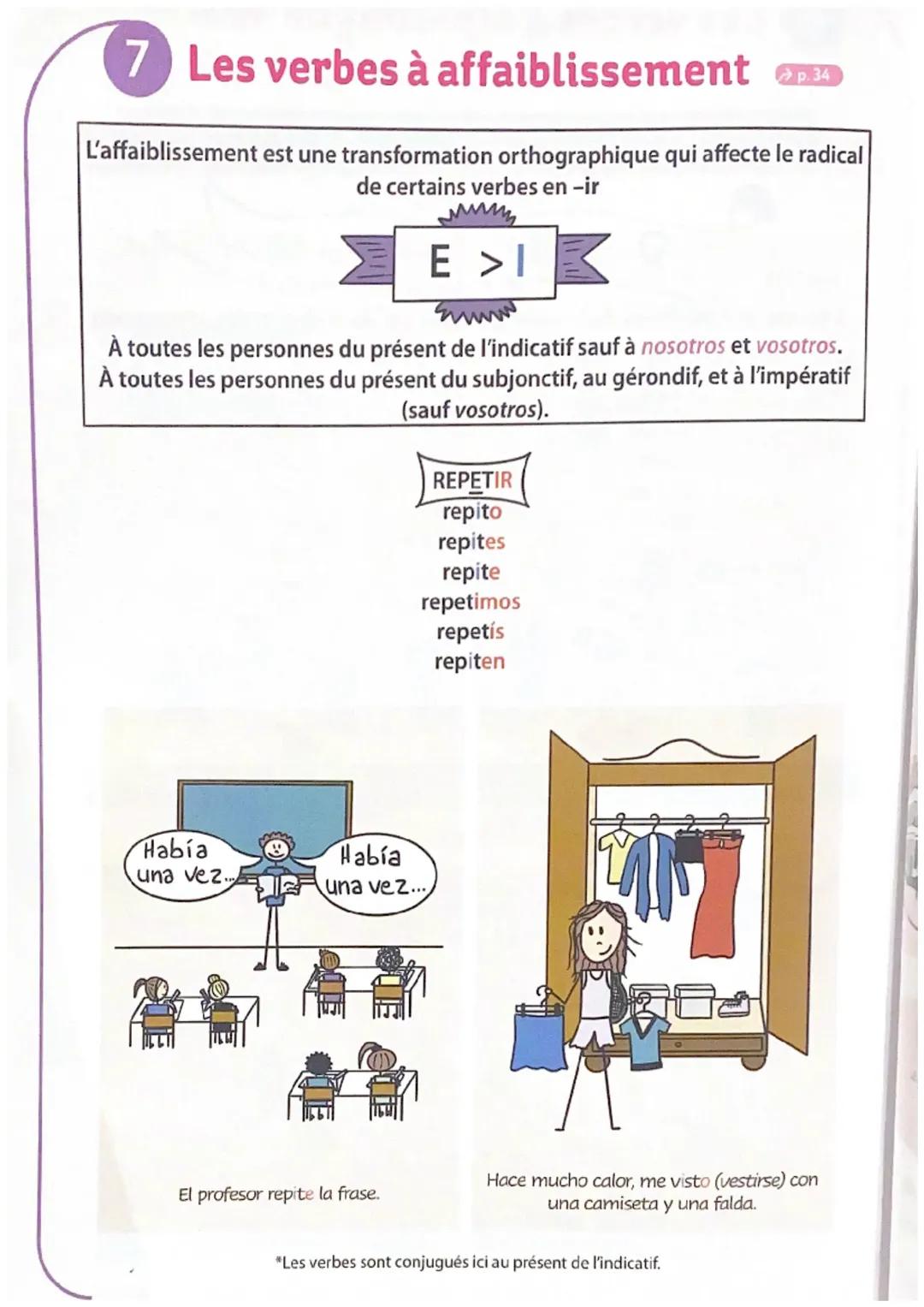 Les verbes a affaiblissement 