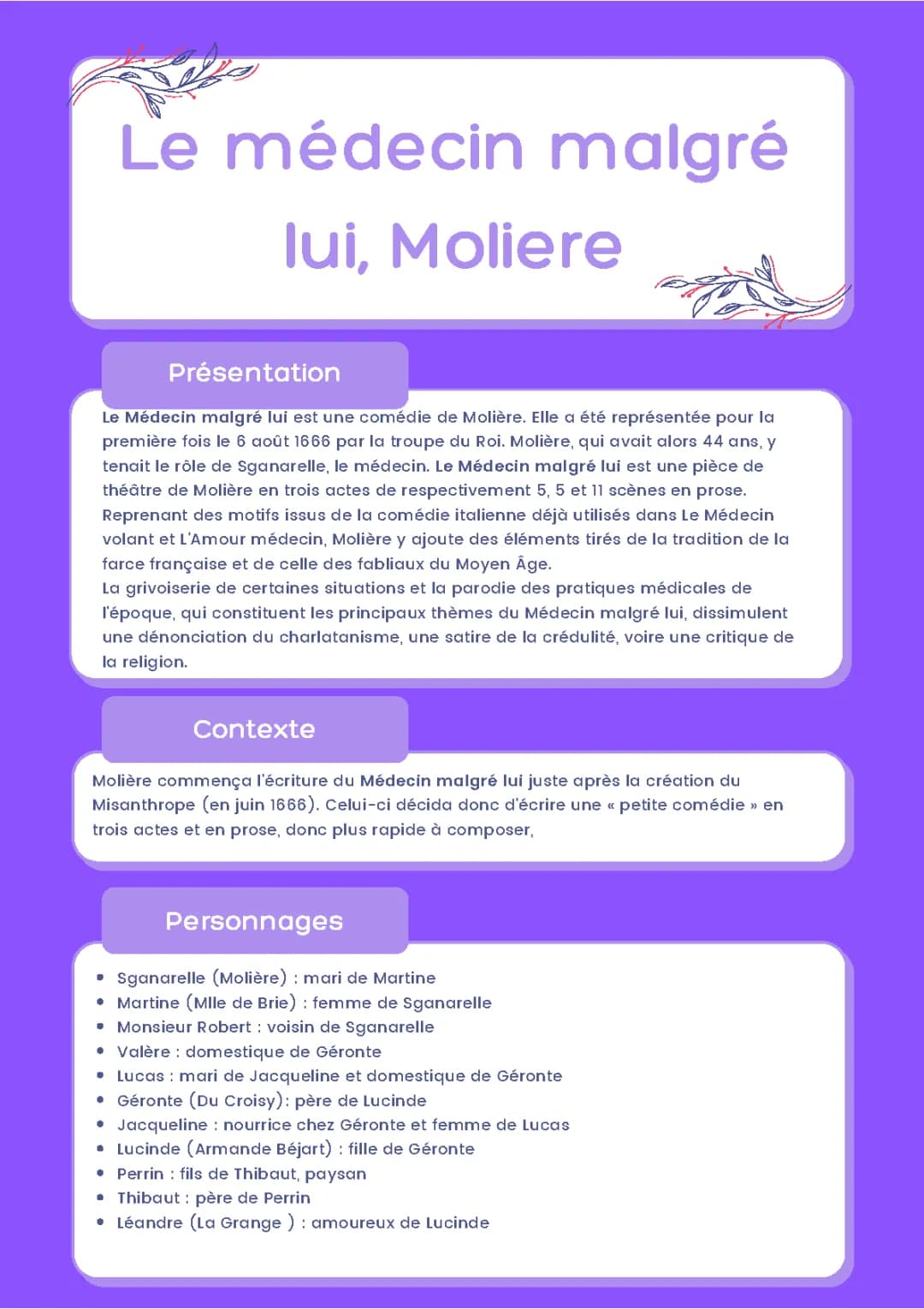 Le médecin malgré lui, Molière
