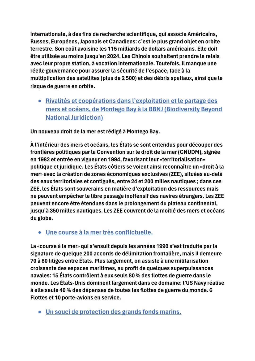 De nouveaux espaces de conquête:
océans et espace
Après des siècles de luttes terrestres, les humains partout
dans le monde se sont intéress
