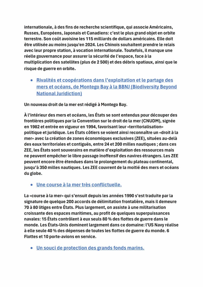 De nouveaux espaces de conquête:
océans et espace
Après des siècles de luttes terrestres, les humains partout
dans le monde se sont intéress