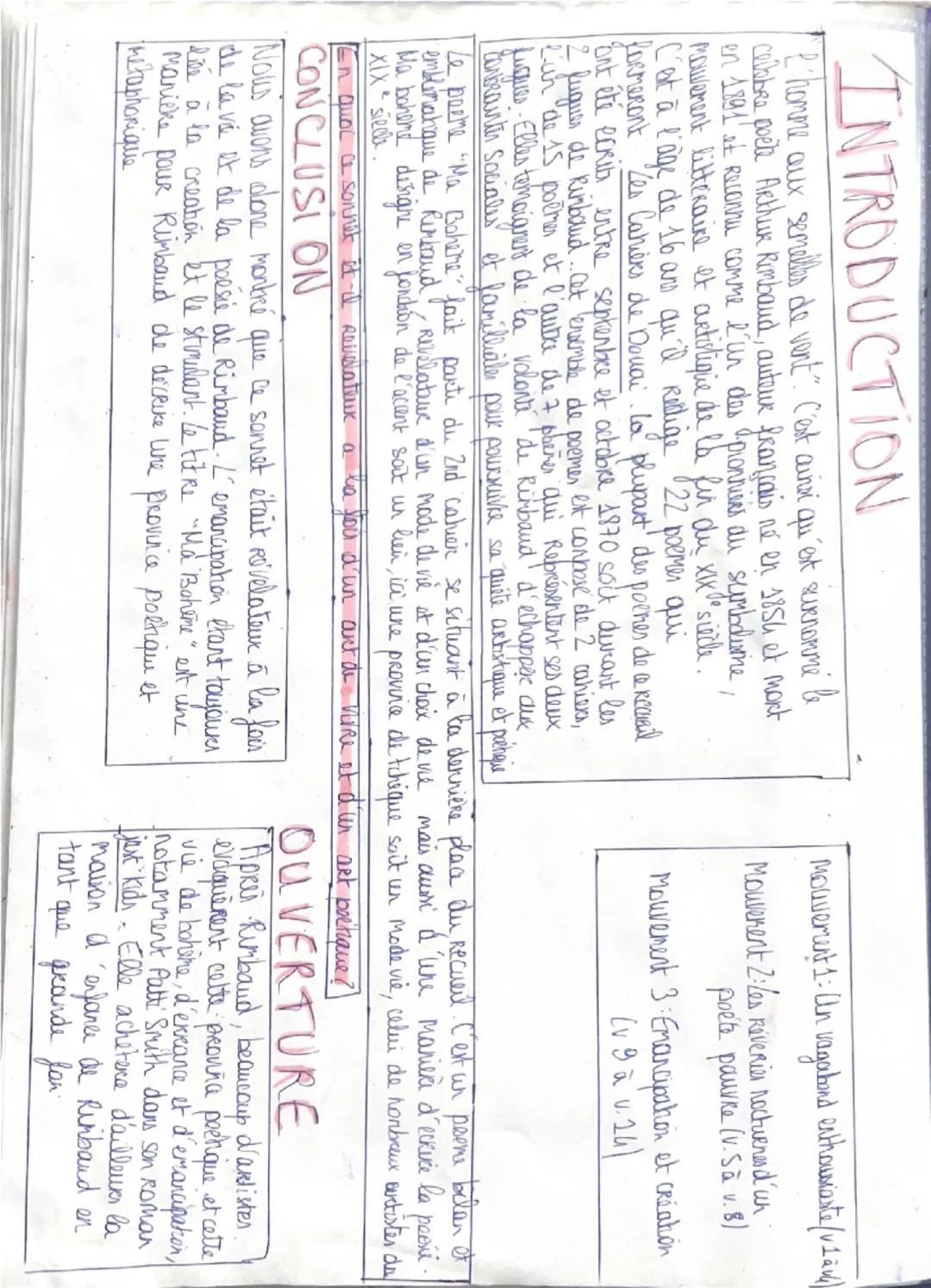 # INTRODUCTION

Mouvement 1: Un vagabond enthousiaste (v.1 à v.4)
Mouvement 2: Les Rêveries nocturnes d'un poète pauvre (v. 5 à v. 8)
Mouvem