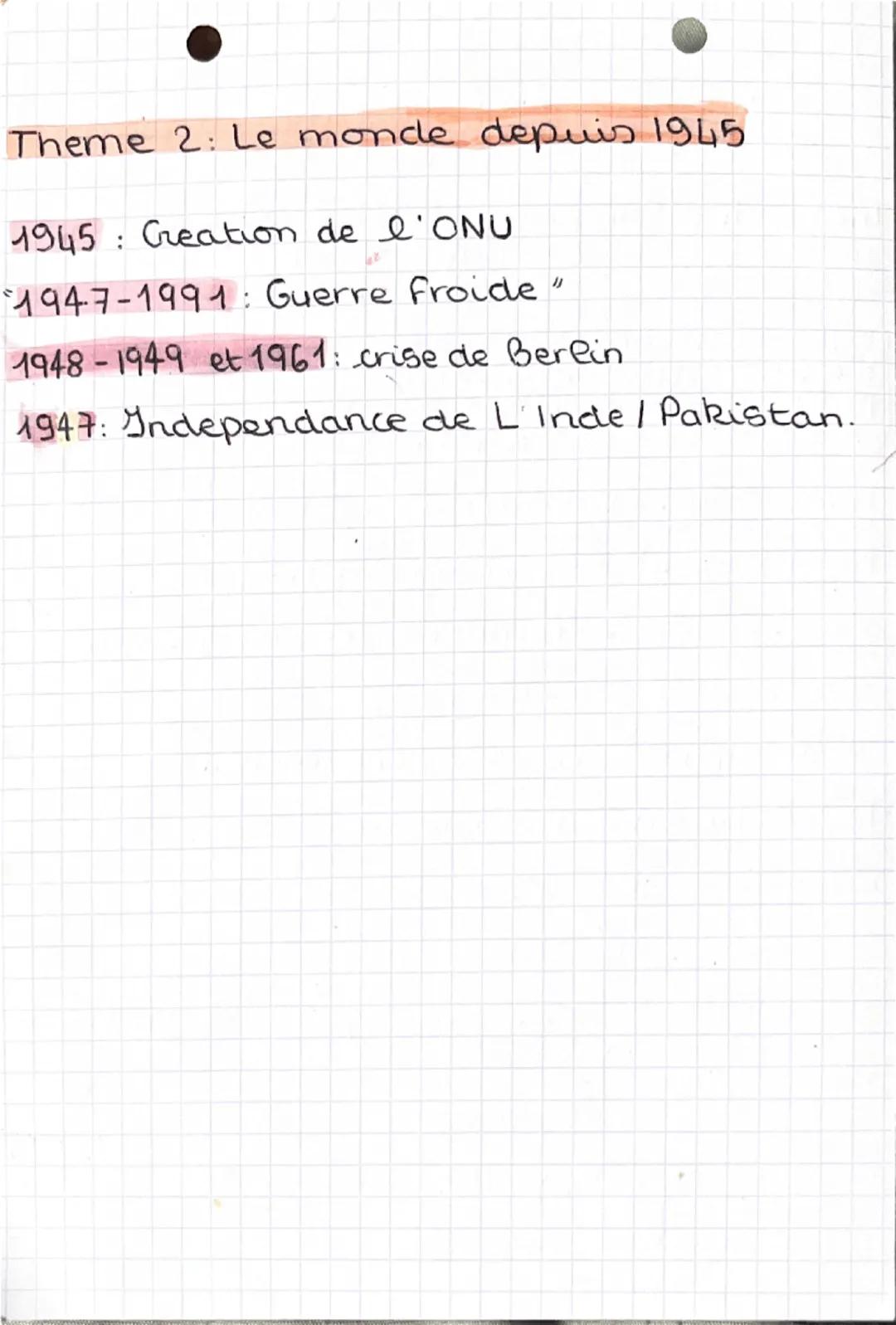 •Histoire
Theme 1: L'Europe, un théâtre majeur des
guerres totales (1914-1945)
1914-1918: Premiere Guerre mondiale
1915: genocide Armenien
1